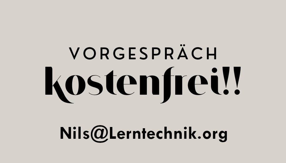 Vorgespräch kostenfrei Nils@Lerntechnik.org